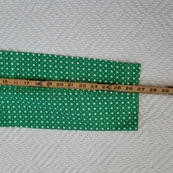 GAP Sz 00 Slim Cropped Kelly Green Square Print Pants - Picture 4 of 10